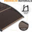 ZACOO 150cm W x 100cm D Polycarbonate Cover Retractable Patio Awning-129508189