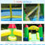 Multi-colour Nylon Inflatable Bouncy Castle, Indoor Outdoor Bounce House With Safety Mesh Net For Kids Ages 3-10