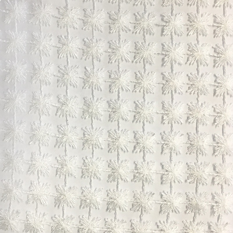 Floral Sheer | Clover Fabric_CLOVER, White