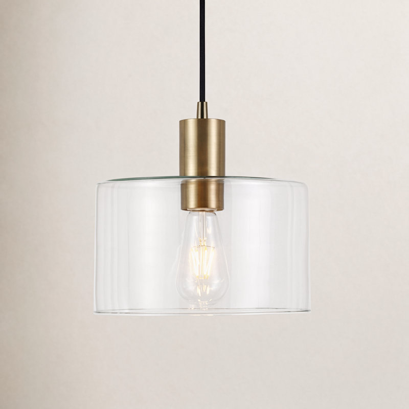 Henri 1 - Light Single Pendant, Brass, Clear