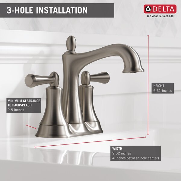Delta Rila Centerset Bathroom Faucet with Drain Assembly | Wayfair