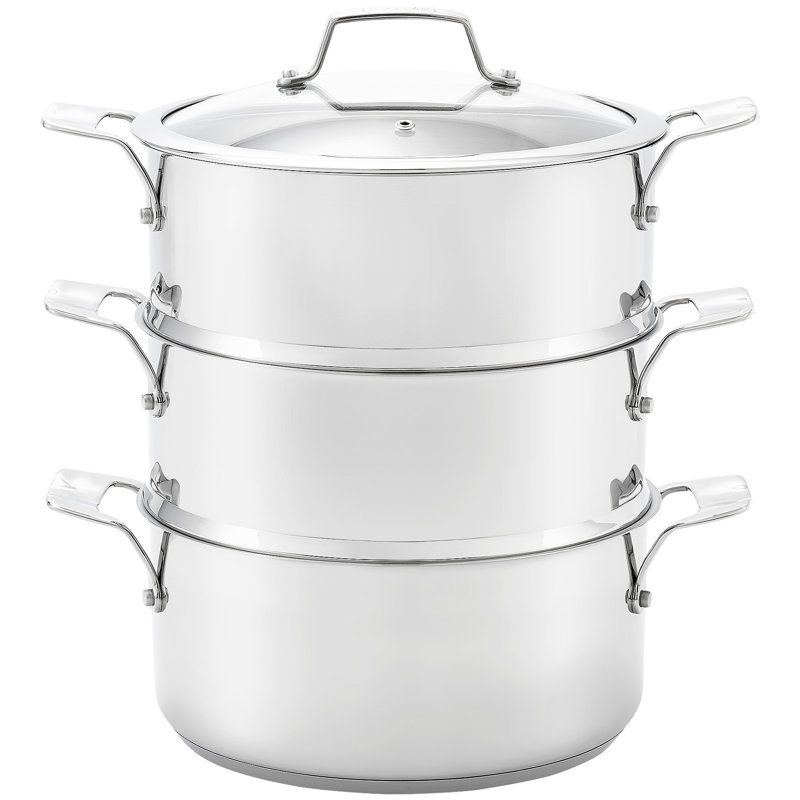 Stellar Steamers Stainless Steel (18/10) Steamer Basket with 18cm Diameter, 32cm H x 24cm W x 24cm D