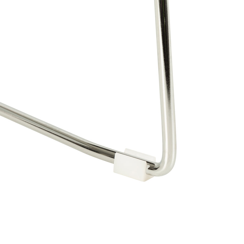 Chaise empilable en métal avec dossier perforé, Gris