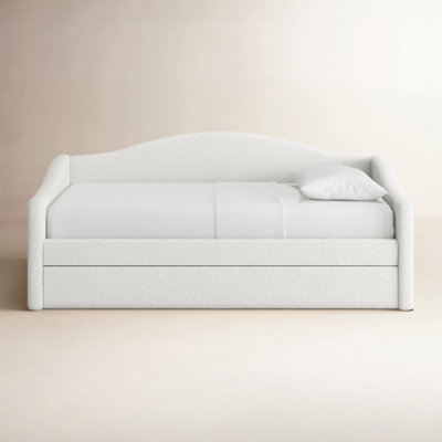 Louise Boucle Upholstered Twin Daybed with Trundle