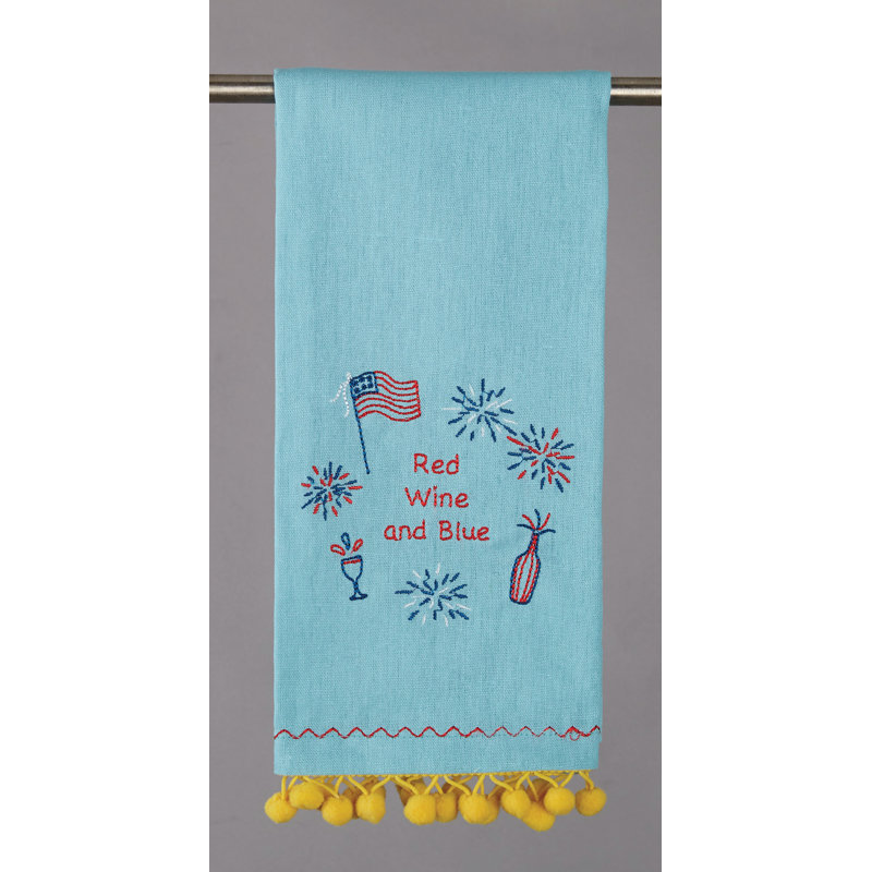 Serviette à thé pom pom