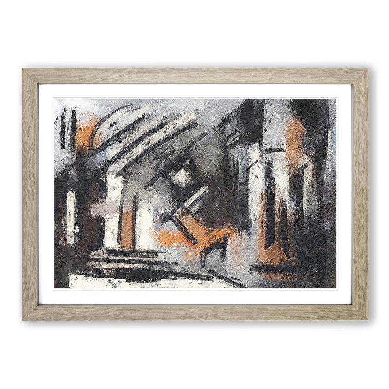 Abstract Vol.73 by S.Johnson - Single Picture Frame Print, 24cm H x 33cm W x 2cm D, Oak Framed