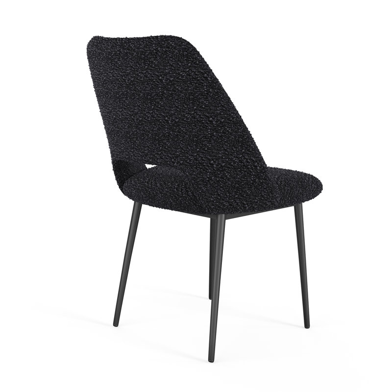 Chaise Valdez Boucle, Bouclé noir