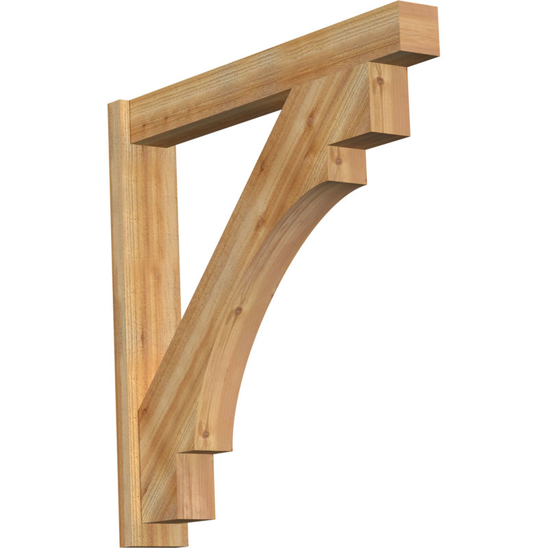 Persienne en bois Merced Block Rustic Timber, P 40 po x H 40 po, Sapin Douglas de 8 po (sciage brut)