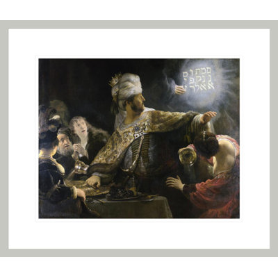«Belshazzar's Feast» par Rembrandt van Rijn - Estampe numérique encadrée