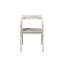 Chaise de salle à manger à dossier ouvert en bois massif blanc Gracie Mills Kingston