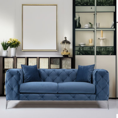 2-Seat Sofa Loveseat With Metal Legs