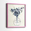 Vase floral indigo I - impression encadrée de qualité supérieure - prêt à être accroché - aucun clou requis - aucun clou requis-2056381504-2056381498
