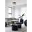 Transitional 4 Light Black and Gold Flush Mount-1993512682