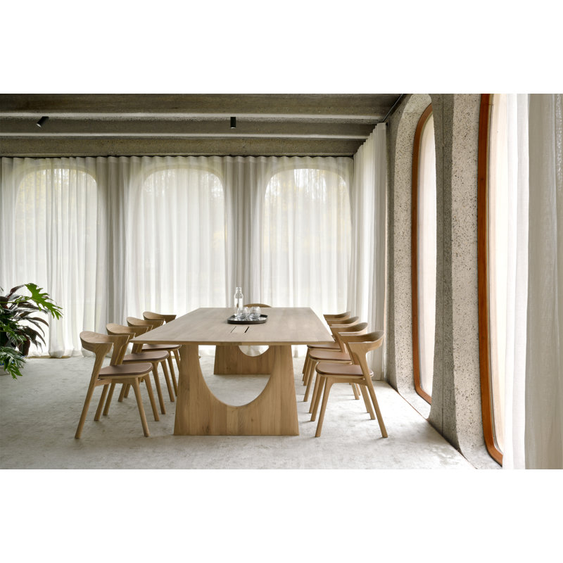 Geometric 123.5'' Solid Wood Rectangle Conference Table