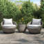 Premium All-Weather Wicker 2 - Person Patio Conversation Sets with Cushions