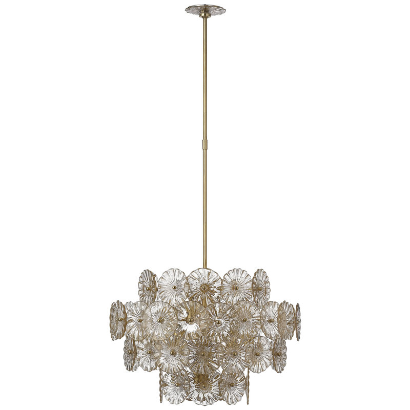 Julie Neill Gianna 24" Chandelie, Gold, Hand-Rubbed Antique Brass
