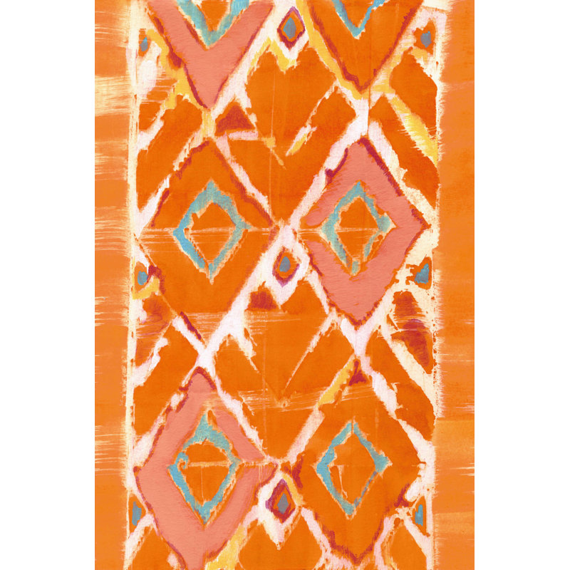 Orange tribal II, H 12 po x l 8 po