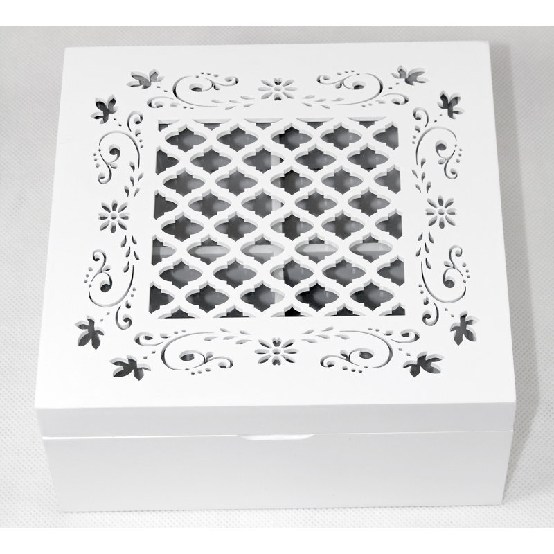 Wood Jewelery Box, White