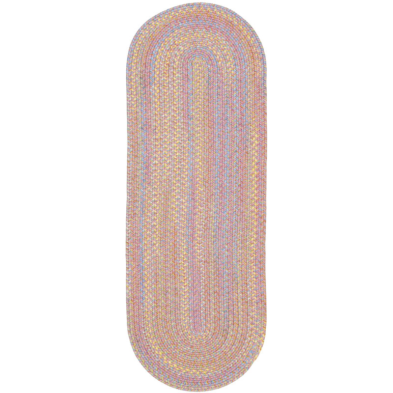 Berklee Synthetic Abstract Indoor / Outdoor Rug, Oval 2' x 8'