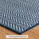 Herringbone Navy Machine Washable Rug