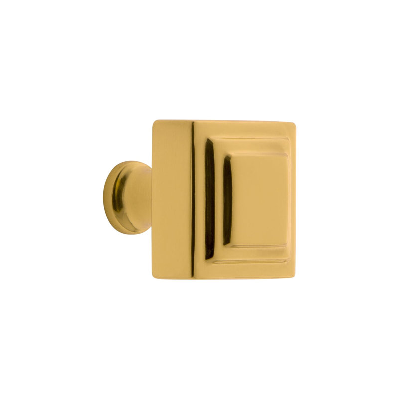 Carré Square Cabinet Knob, Lifetime Brass