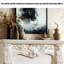 American-style simulated flame fireplace-983584497