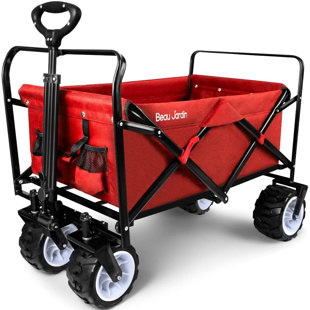 Chariot pliable pliable de chariot de plage pliable robuste d'une capacité de 300 livres