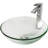 Giovanni Giovanni 6" H Round Glass Vessel Bathroom Sink with 12" H Faucet-99535954-99535948