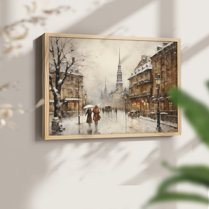 Chirstmas Art-CCCXXXVIII -Framed Print - Restickable, H 16 po x l 20 po, Naturel