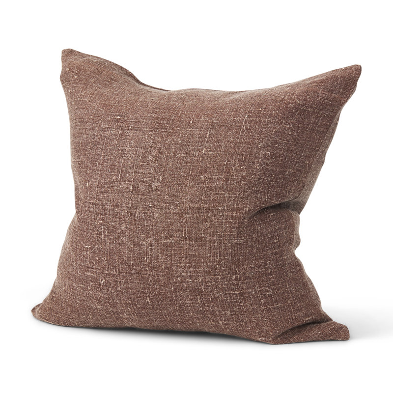 Housse de coussin carré en lin Jack, Brun
