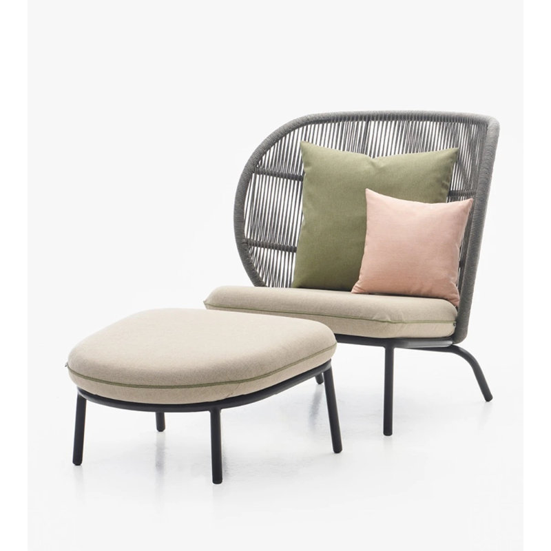 Kodo Outdoor Ottoman, Fossil Gray