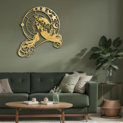 Femme portant une couronne, décoration murale abstraite moderne, décoration murale suspendue