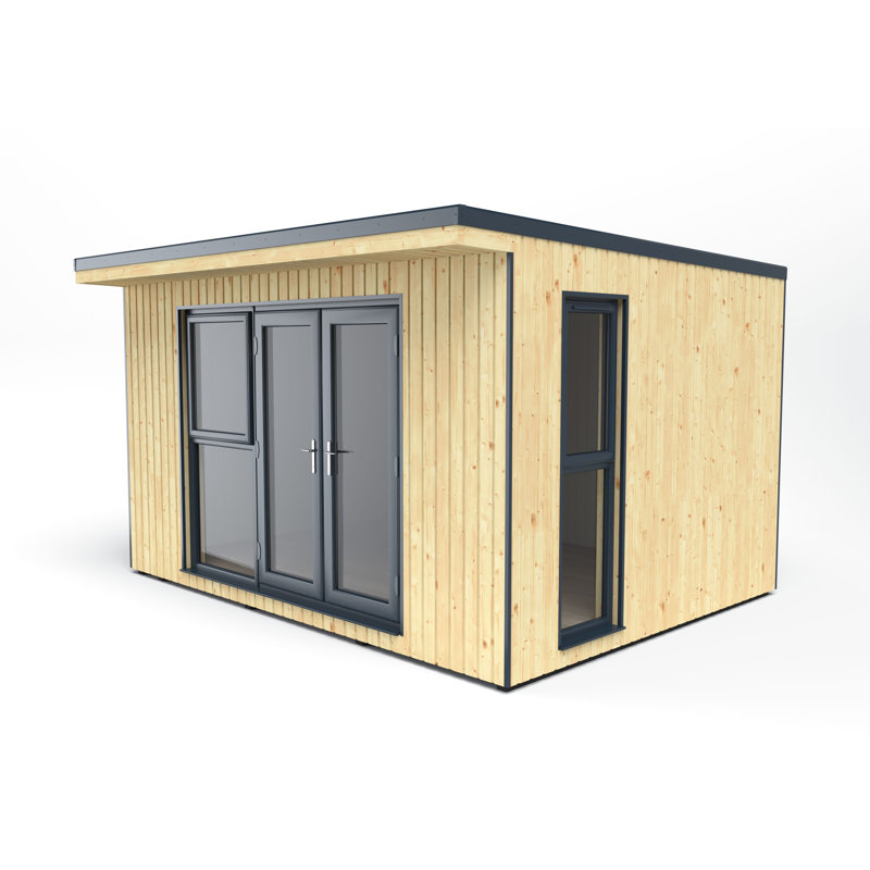 13.3 x 11.2 Ft. Tongue and Groove Log Cabin with Installation Service