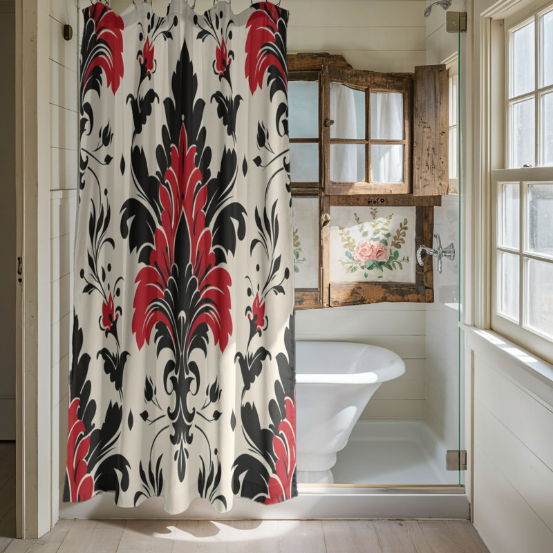 Rideau de douche Exquis Damask - Premium, H 74 po x l 71 po