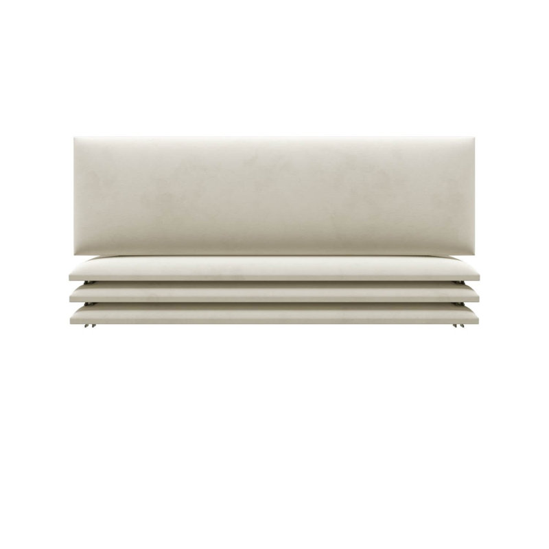 All Upholstered Headboard, Large, Velvet Ivory