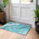 Machine Washable Indoor/Outdoor Cinead ACN1701 Teal Rug