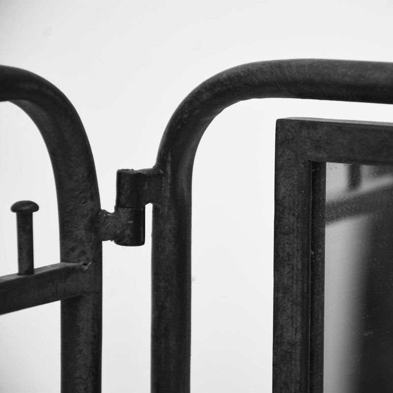 Bellmore Rectangle Freestanding Mirror with Hooks