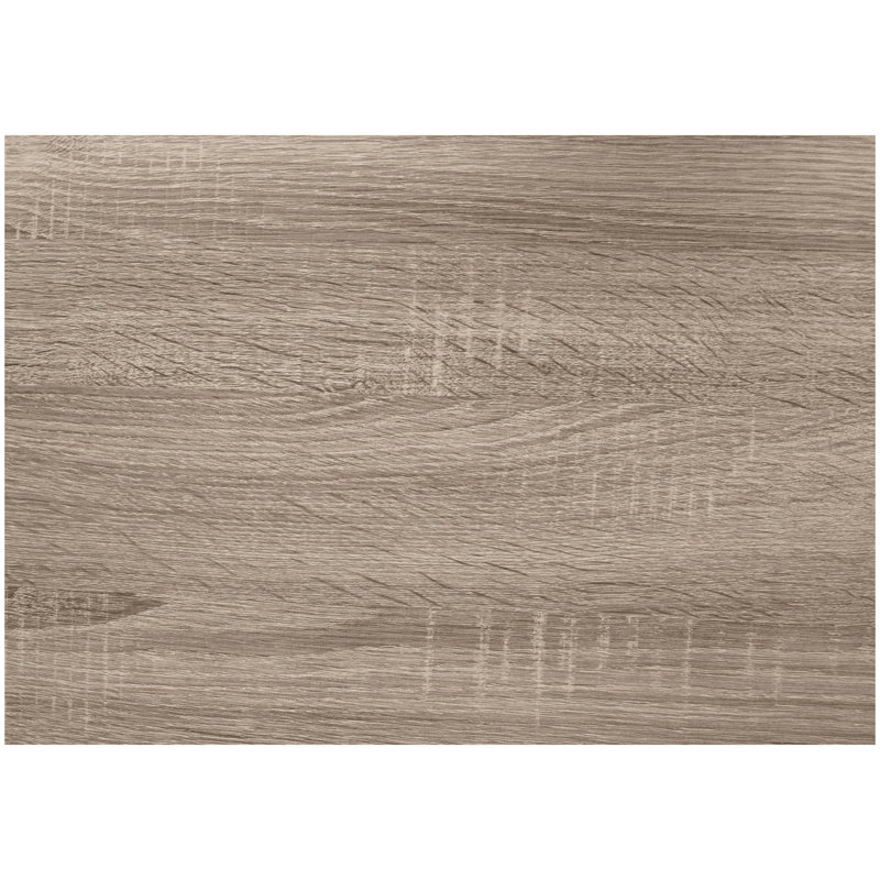 Table d'appoint, côté, bout, support à plante, carré, salon, chambre à coucher, stratifié brun, contemporain, moderne, Taupe