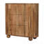 Commode en bois massif Soba, 3 tiroirs, brun clair
