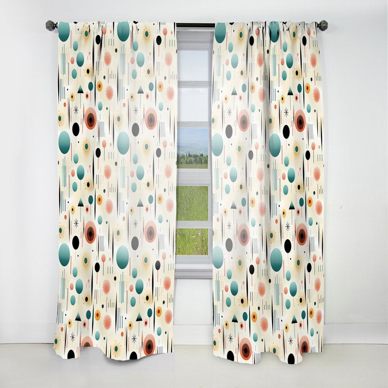 Simplicity In Scandinavian Flowers IX - Rideau moderne - Velours obscurcissant - 1 panneau, L 52 po x L 90 po