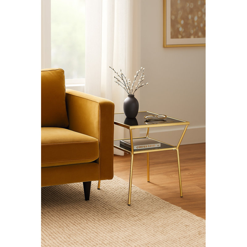 Glass Top End Table