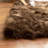 Diller Dark Brown Faux Fur Machine Washable Shag Fluffy Area Rug-1513180493