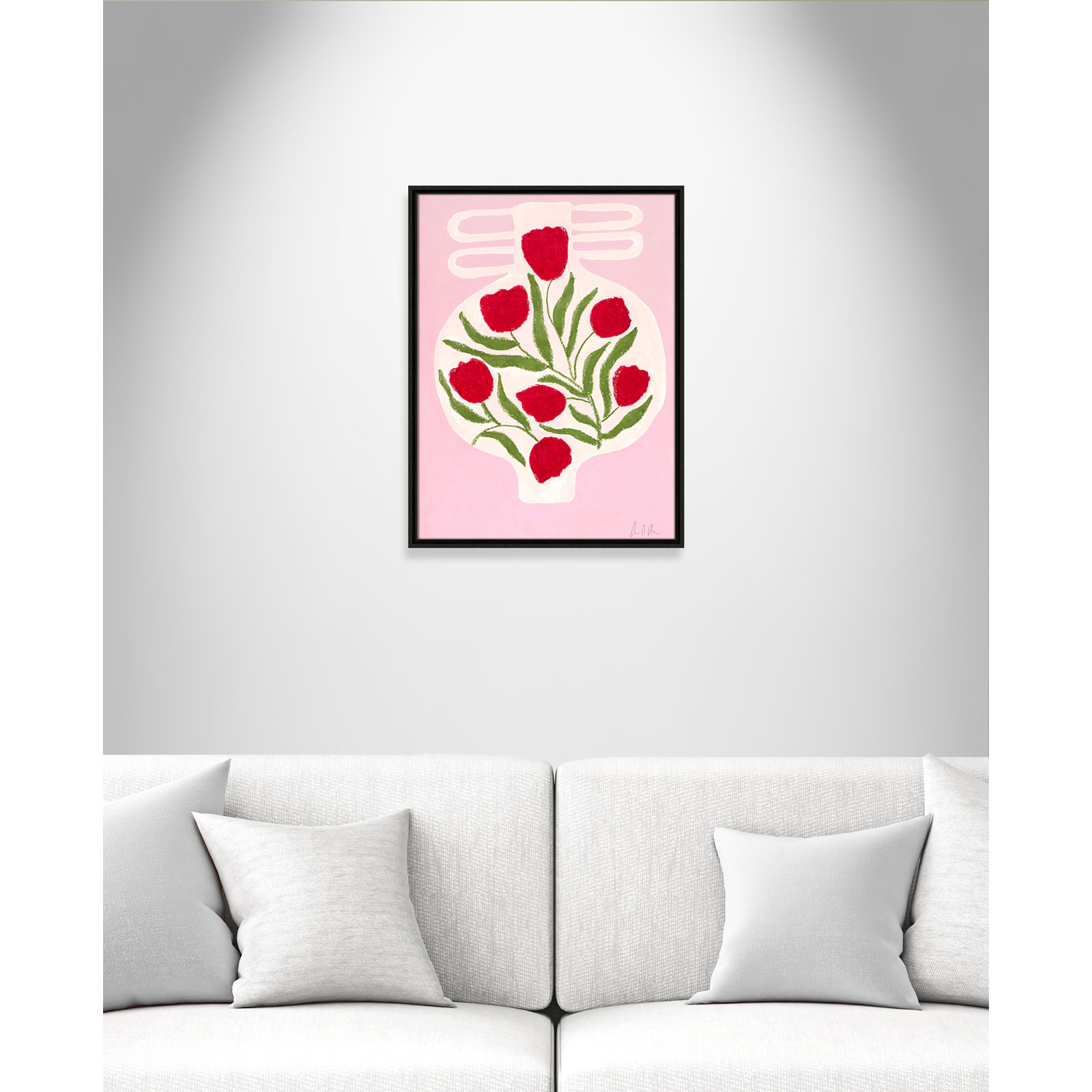 Vase No. 02 Print by Camilla Bergqvist, Espresso, 25.5" H x 19.5" W