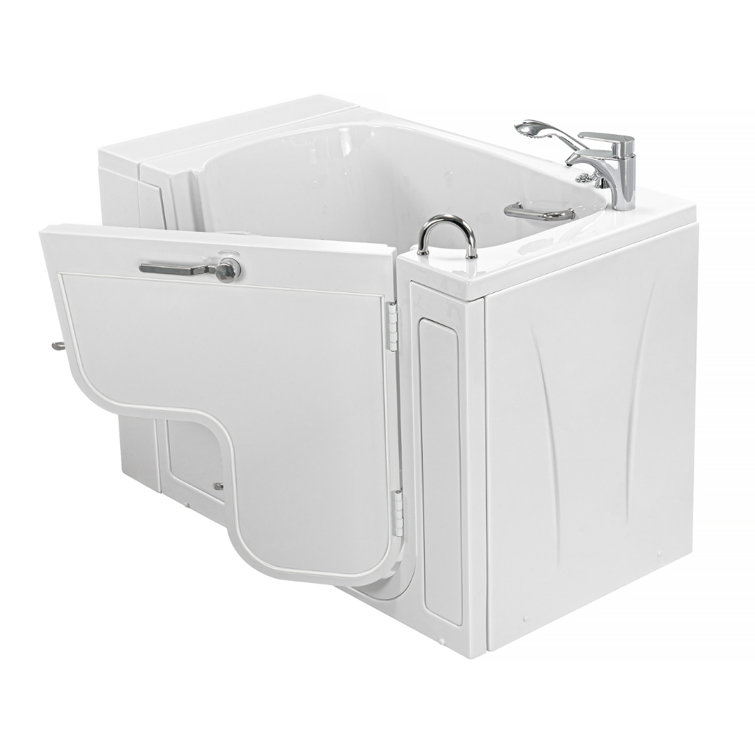 Baignoire combinée en acrylique 52 po x 30 po avec robinet, lumière et siège intégré