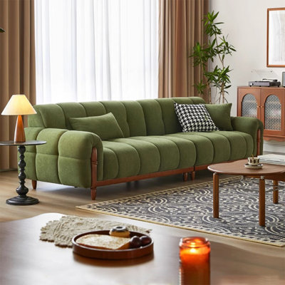Green Polyester Modular Sofa