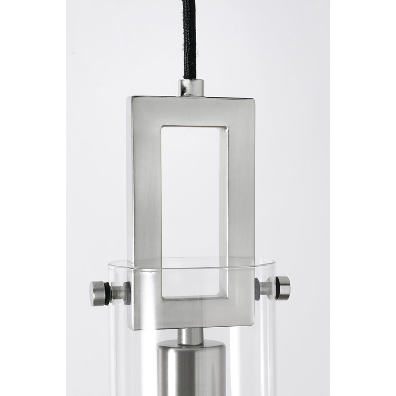 Luminaire suspendu 4 po Dessie, Nickel satiné