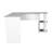 Techni Mobili Modern L-Shaped Desk With Side Shelves, Grey