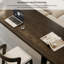 Bureau rectangulaire simple en bois massif noir-1858919690
