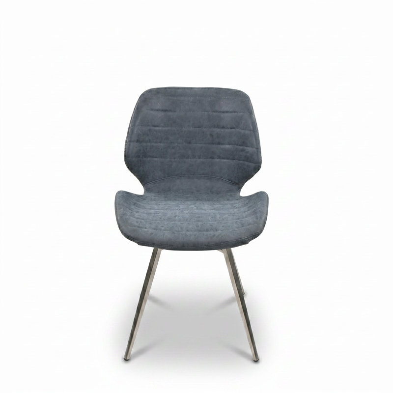 Chaise d'appoint rembourrée Hemani, Bleu foncé