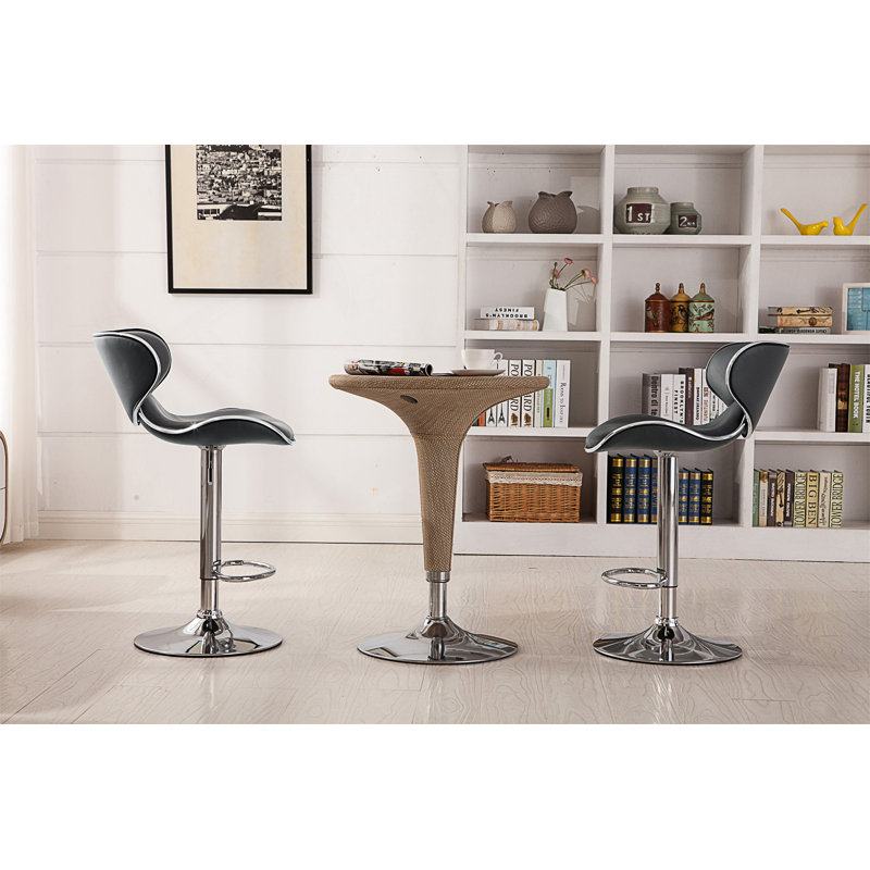 Ensemble de 2 tabourets de bar Upholstery Airlift, Gris